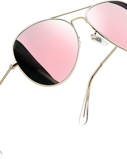 Joopin Polarized Metal Aviation Sunglasses Men, Classic Military Sun Glasses Women, Rectangle Shades UV400 Protection Costume
