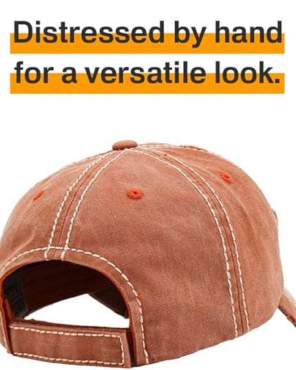 KBETHOS Vintage Washed Distressed Cotton Dad Hat Baseball Cap Adjustable Polo Trucker Unisex Style Headwear