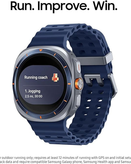 Samsung Galaxy Watch Ultra (2025) 47mm LTE Smartwatch, Titanium Casing, Advanced Sleep Coaching, Running Coach, Energy Score, Heart Rate Tracking, GPS, Titanium Blue [US Version, 2 Yr Warranty]