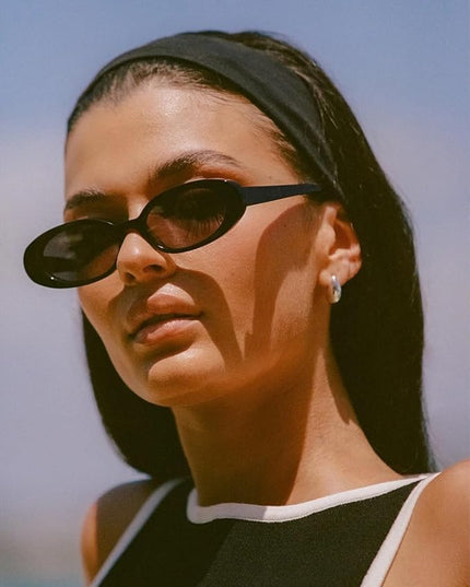 90s Sunglasses for Women Men Retro Small Oval Sunglasses