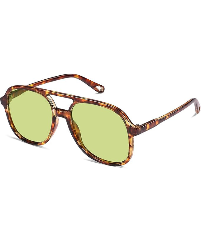 SOJOS Retro Polarized Aviator Sunglasses Womens Mens Classic 70s 80s Vintage Trendy Square Aviators SJ2174