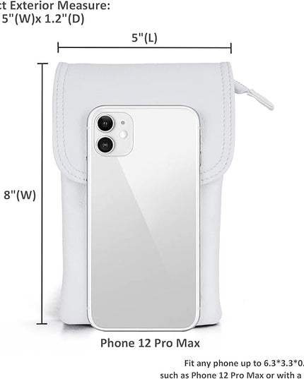 befen Genuine Leather Small Crossbody Bags for Women Cell Phone Bag Cross Body Purses,Silver Zipper