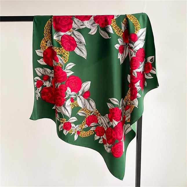 Headscarf Large Square Scarf 35" Fashion Scarves Silk Feeling Hair Wrapping Scarfs Hairscarf BA16