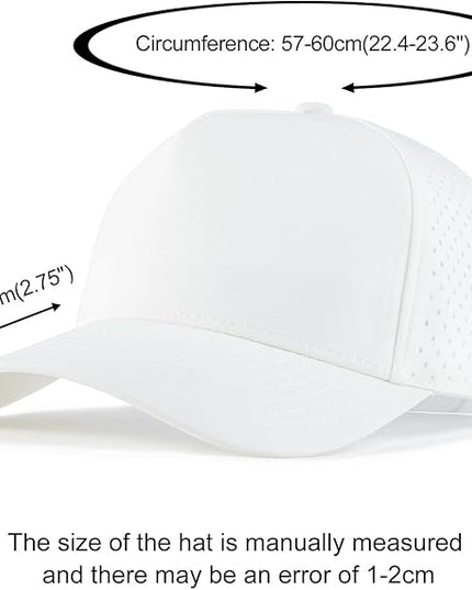 BOTVELA Men Adjustable Snapback Baseball Cap Vented Performance Laser Cut Mesh Hat