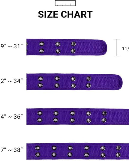 Boxed Gifts Parquet Casual Canvas Belt - Double Hole, Double Grommets for Men & Women
