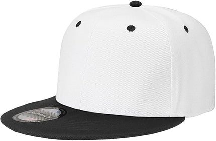Classic Snapback Hat Cap Hip Hop Style Flat Bill Blank Solid Color Adjustable Size