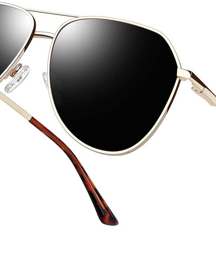 Joopin Polarized Metal Aviation Sunglasses Men, Classic Military Sun Glasses Women, Rectangle Shades UV400 Protection Costume