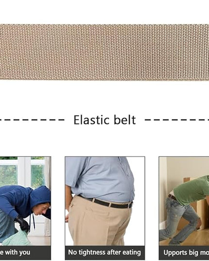 DOOPAI Stretch Canvas Belt for Men, Adjustable Elastic Holeless Web Belt for Casual, Golf, and Work, with Bottle Opener