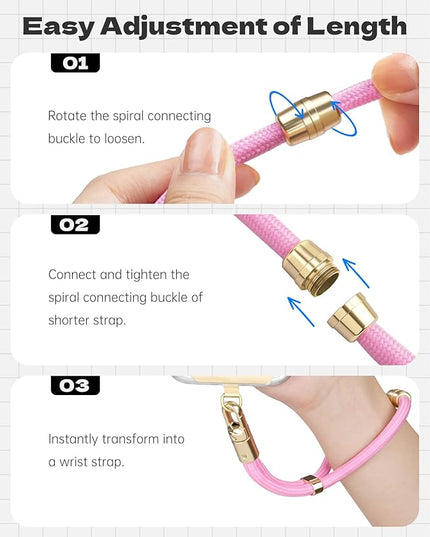 TiMOVO 3-in-1 Phone Lanyard, Detachable Phone Strap with Tether Tab, Adjustable Anti-Theft Crossbody Lanyard