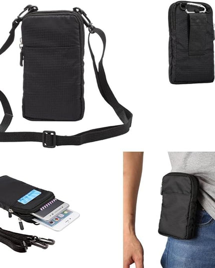 Universal Crossbody Cell Phone Purse Waist Pack Bag for Outdoor Sports Moblie Phone Carrying Cases Shoulder Belt Bag Pouch for iPhone 7 6/6S Plus Samsung Galaxy Phones Under 6.0'' from WaitingU