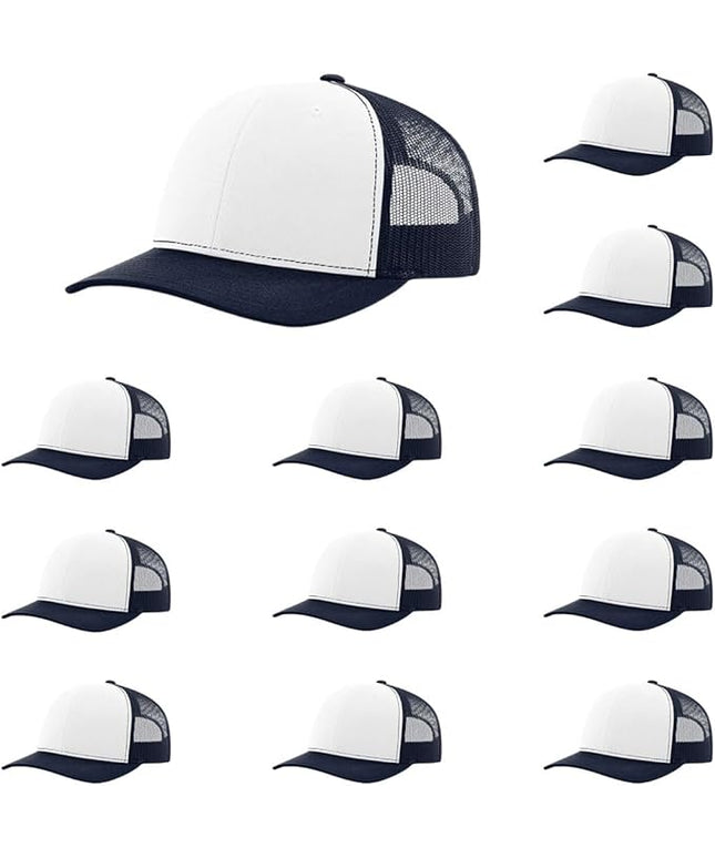 Richardson 112 Classic Six-Panel Adjustable Snapback Trucker Cap | Bulk Packs Available