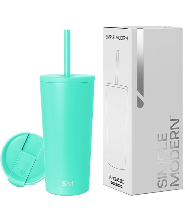 Simple Modern Classic Tumbler with Lid and Straw | Insulated Iced Coffee Cup Reusable Stainless Steel Water Bottle Travel Mug | Gifts for Women Men Her Him | 20oz | Tropical Wave