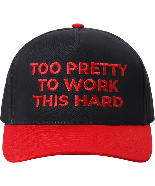 MIRMARU Two-Tone Vintage Canvas Trucker Hats for Men & Women, Adjustable Size Baseball Caps with Trendy Embroidered Design