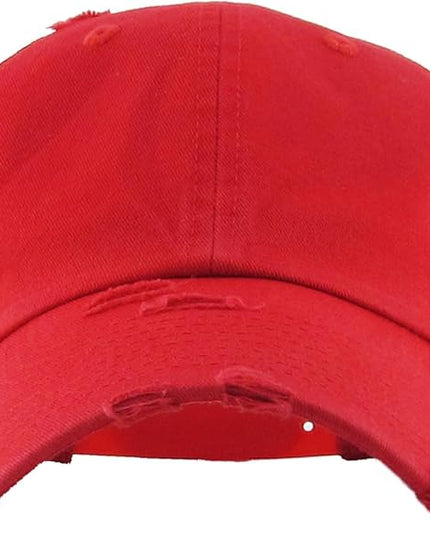 KBETHOS Vintage Washed Distressed Cotton Dad Hat Baseball Cap Adjustable Polo Trucker Unisex Style Headwear