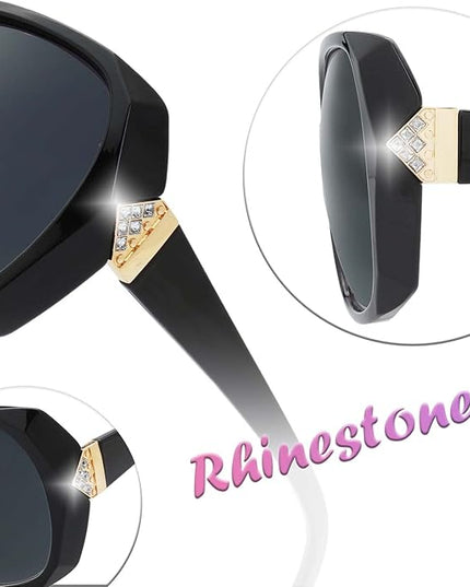 The Fresh Women's Oversized Square Jackie O Cat Eye Hybrid Butterfly Fashion Sunglasses - Exquisite Packaging