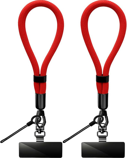 Phone Lanyard, 2 Pack Adjustable Cell Phone Lanyard Hand Phone Wrist Strap with Tether Tabs for Smartphones