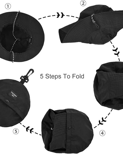 FEICUI Men Women Outdoor Bucket Hat Quick Dry Packable UV Protection Boonie Sun Hat