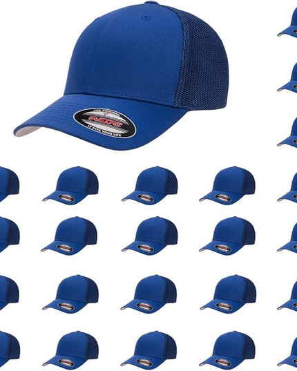 Flexfit 6511 Fitted Mid-Profile Stretchable Mesh Panels Trucker Cap | Bulk Pack Available