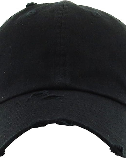 KBETHOS Vintage Washed Distressed Cotton Dad Hat Baseball Cap Adjustable Polo Trucker Unisex Style Headwear