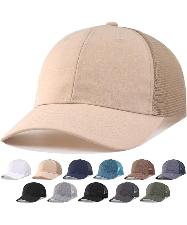 CYGTE XXL Plus Size Trucker Hat Snapback Baseball Cap- Big Head Fit Up to Size 8 Men's Mesh-Back Ball Cap