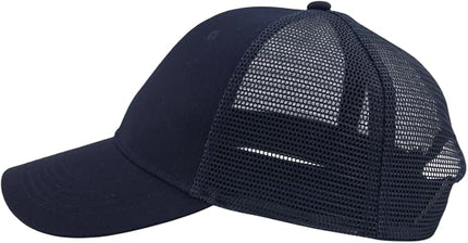 TSSGBL Classic Mesh Trucker Hat, Small & OSFM & XXL Options, Men Women Basic Adjustable Snapback Plain Blank Baseball Cap