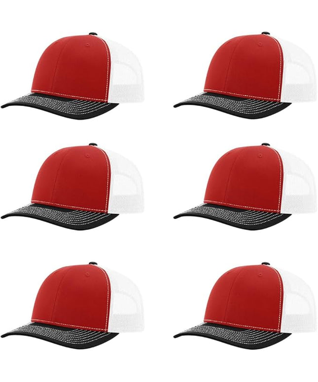 Richardson 112 Classic Six-Panel Adjustable Snapback Trucker Cap | Bulk Packs Available