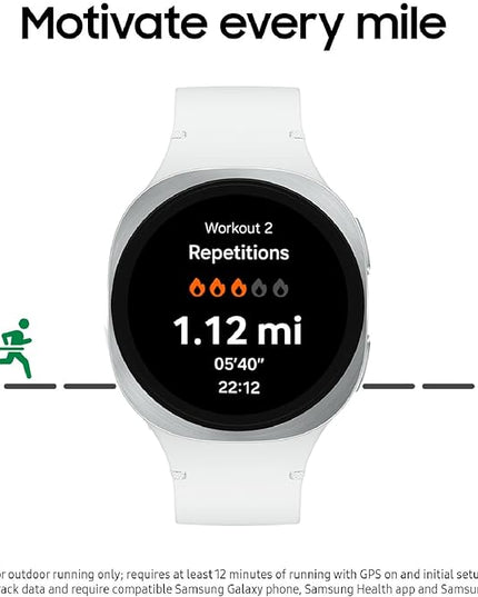 Samsung Galaxy Watch 8 (2025) 44mm Bluetooth Smartwatch, Cushion Design, Fitness Tracker, Sleep Coaching, Running Coach, Energy Score, Heart Rate Tracking, Silver [US Version, 2 Yr Warranty]