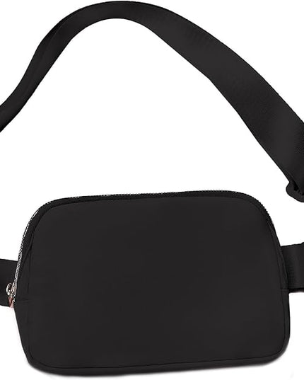 Belt Bag for Women, Cross Body Fanny Pack Fashion Waist Packs Everywhere Belt Bag with Adjustable Strap Gifts for Teen Girls Women Men (Black)