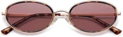 SOJOS Trendy Oval Polarized Sunglasses for Women Men, 80s 90s Chic Retro Vintage Sunnies SJ1248