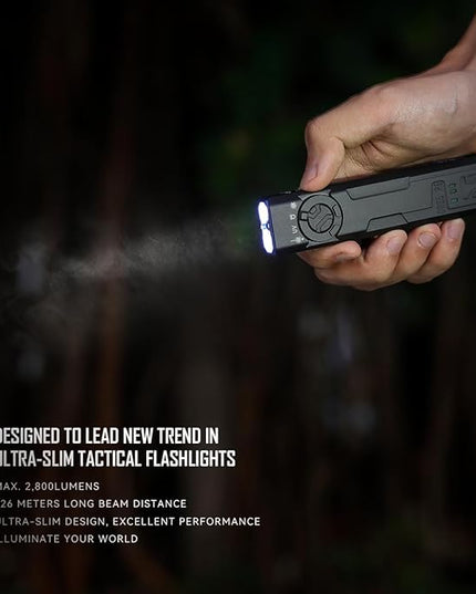 IMALENT GR35 EDC Flat Flashlight with Green Light, UV and White LED Combo, 2800 Lumens Type-C Rechargeable Portable Pocket Lights Perfect for Checking, Working (GR35 Green Light)