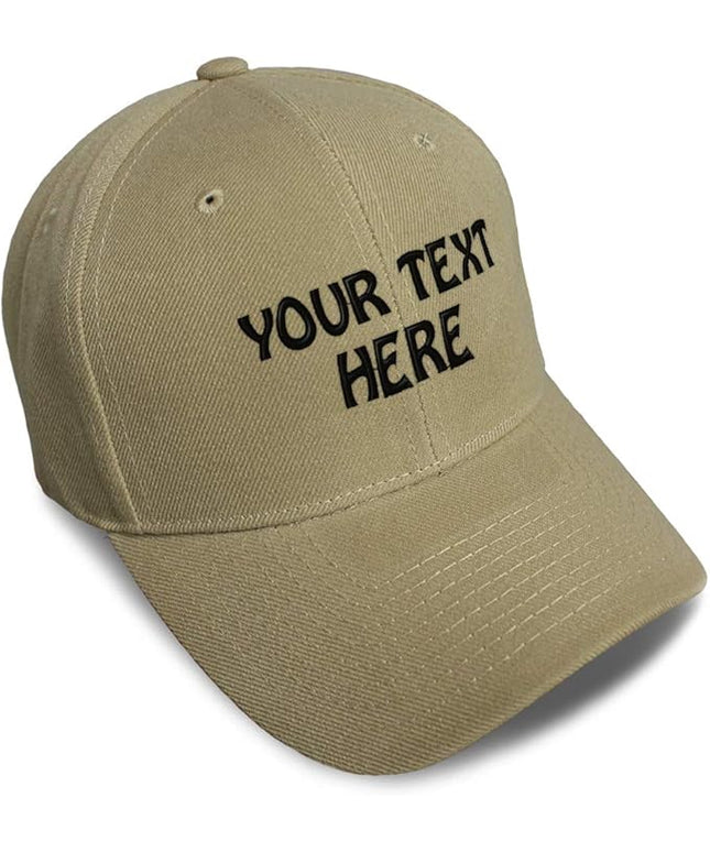 Baseball Cap Custom Personalized Text Dad Hats for Men & Women Strap Closure
