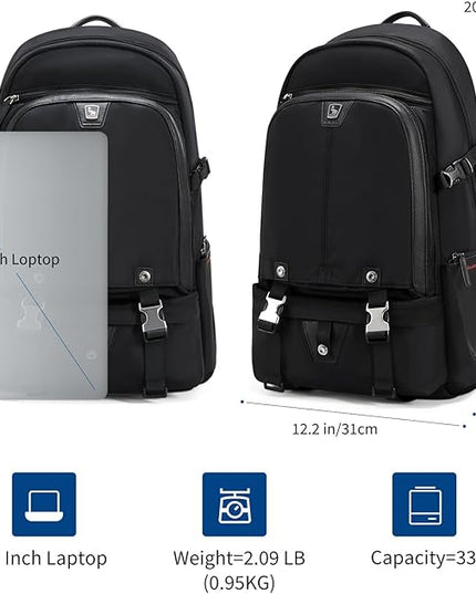 OIWAS 18 Inch Laptop Backpack, Travel Laptop Backpack with Shoe Compartment, Carry On Backpack Flight Approved, Business Casual Daypack for College, Business Trip