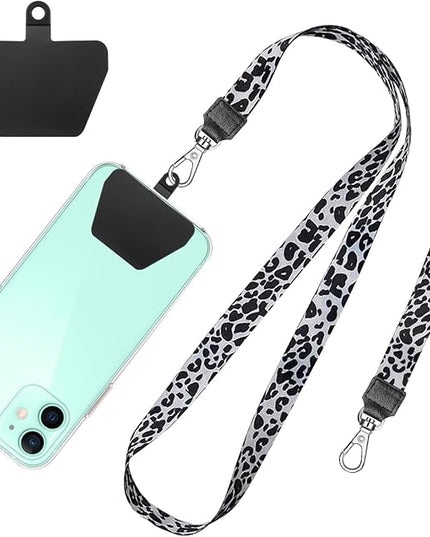 SHANSHUI Phone Lanyard, Neck Wrist Nylon Cell Phone Lanyard 1Pcs Tether Pads Compatible with iPhone & All Smartphones in Full Cover Cases