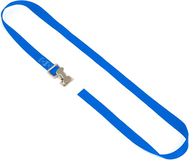 PowerTye 1in x 4ft Utility Lashing Strap - Made in USA - 150 lb. Working Load Limit / 450 lb. Breaking Strength, Blue (4-Pack)