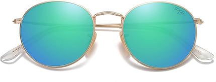 SOJOS Small Round Polarized Sunglasses for Women Men Classic Vintage Retro Shades UV400 SJ1014
