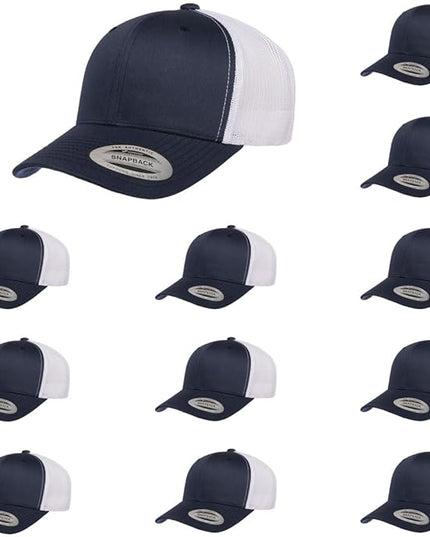 Yupoong Classic Premium Mesh 6 Panel Retro Trucker Cap | Mid Profile Snapback | OSFA | Bulk Pack Available