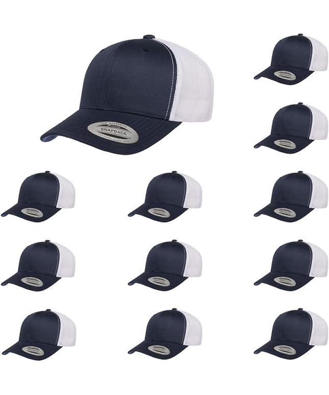 Yupoong Classic Premium Mesh 6 Panel Retro Trucker Cap | Mid Profile Snapback | OSFA | Bulk Pack Available