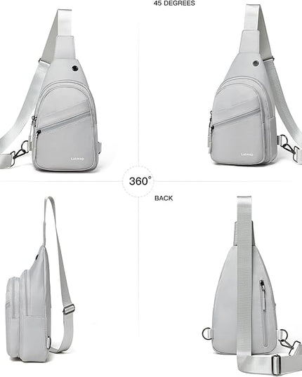 Sling Bag For Women Faux Leather Small Casual Daypack Backpack Fanny Pack Crossbody Chest Bags Purse