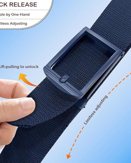 DOOPAI Stretch Canvas Belt for Men, Adjustable Elastic Holeless Web Belt for Casual, Golf, and Work, with Bottle Opener