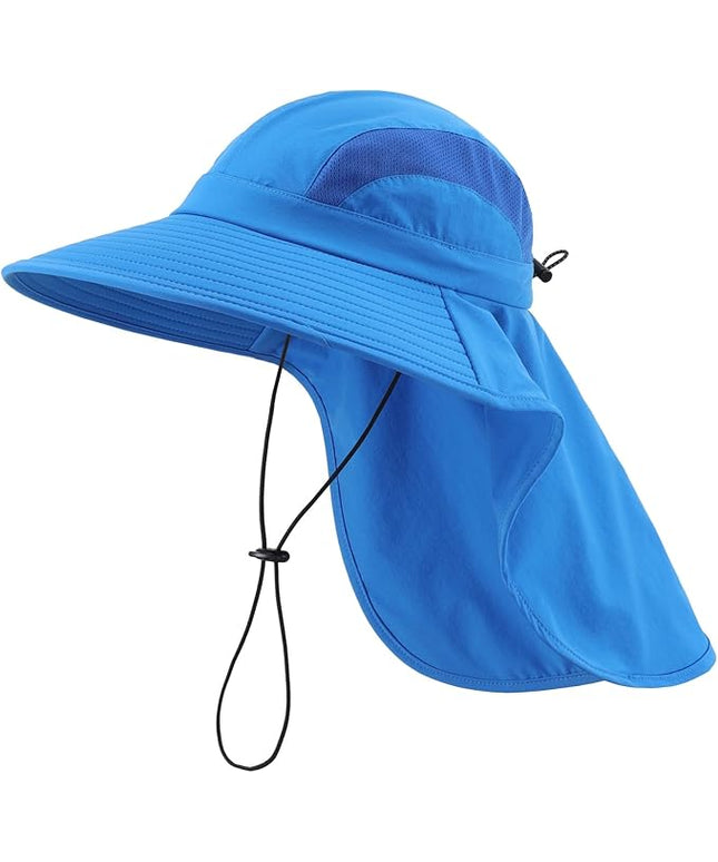 Home Prefer UPF 50+ Sun Hats for Men Women Wide Brim Fishing Hat with Neck Flap UV Protection Sunblock Safari Bucket Hat