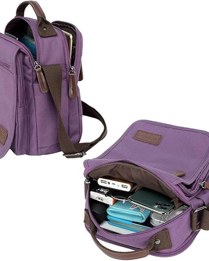 mygreen Small Canvas Crossbody Shoulder Bag Messenger Bag Work Bag