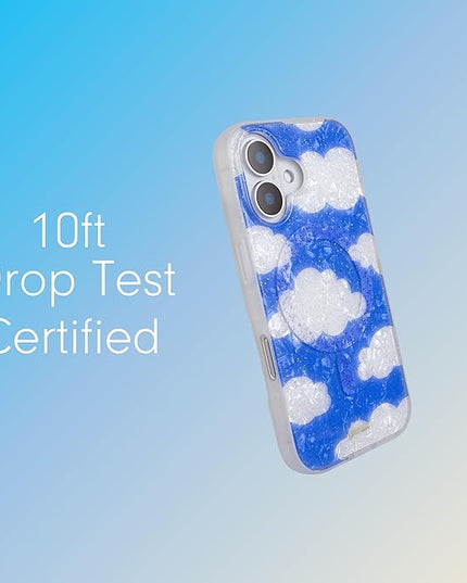 Sonix Case for iPhone 16 | Compatible with MagSafe | 10ft Drop Tested | Glitter Clouds | Day Dream