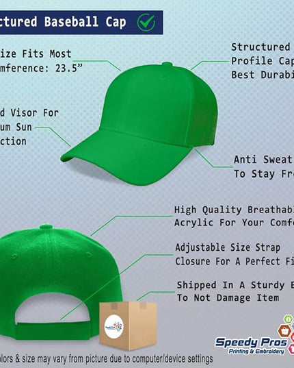 Baseball Cap Custom Personalized Text Dad Hats for Men & Women Strap Closure