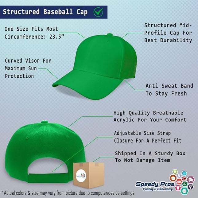 Baseball Cap Custom Personalized Text Dad Hats for Men & Women Strap Closure