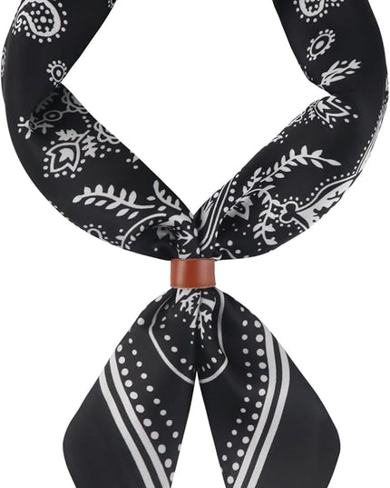 27.5 Inches Square Silk Feeling Neck Scarf for Men Necktie Silk Bandanas Pocket Square Cowboy Scarves
