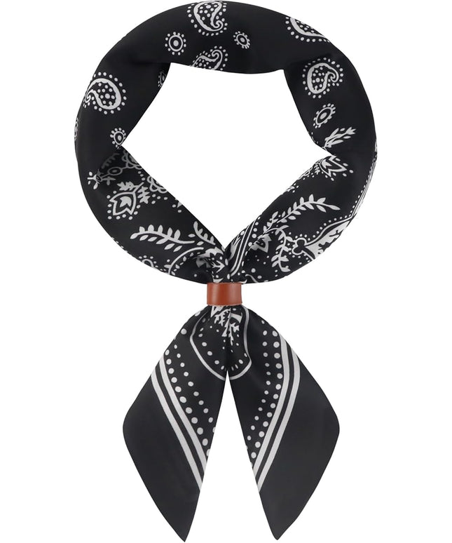 27.5 Inches Square Silk Feeling Neck Scarf for Men Necktie Silk Bandanas Pocket Square Cowboy Scarves