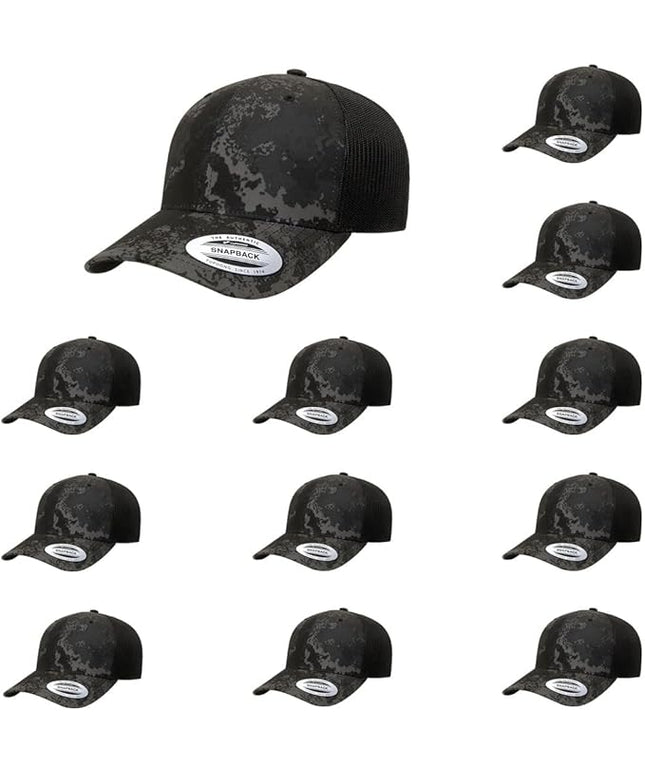 Yupoong Classic Premium Mesh 6 Panel Retro Trucker Cap | Mid Profile Snapback | OSFA | Bulk Pack Available