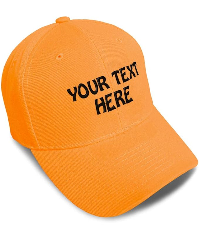Baseball Cap Custom Personalized Text Dad Hats for Men & Women Strap Closure