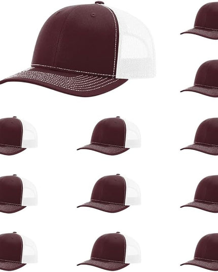 Richardson 112 Classic Six-Panel Adjustable Snapback Trucker Cap | Bulk Packs Available
