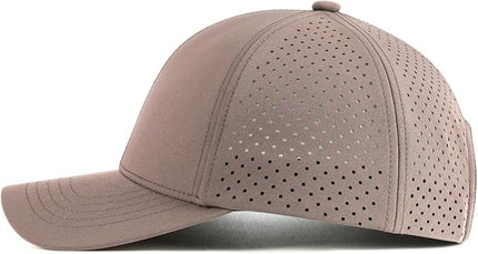 VOBOOM Men Quick Dry Baseball Cap Laser Cut Mesh Ball Curved Brim Snapback Hat